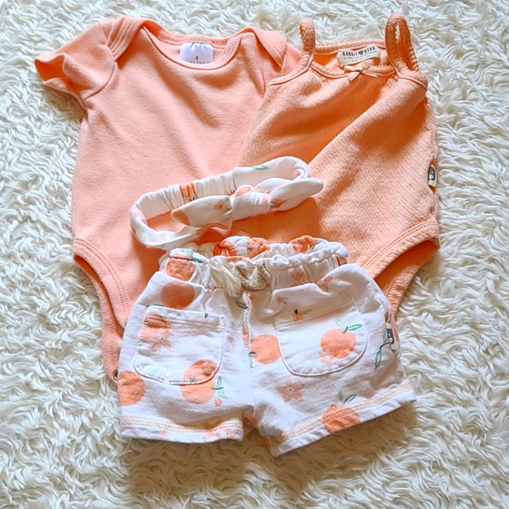 Rabbit + Bear Matching Shorts Set